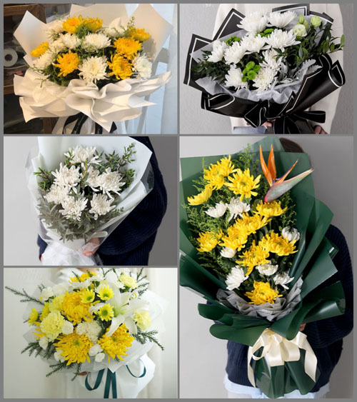 广东揭阳市普宁市燎原街道渔新村白事花束代送